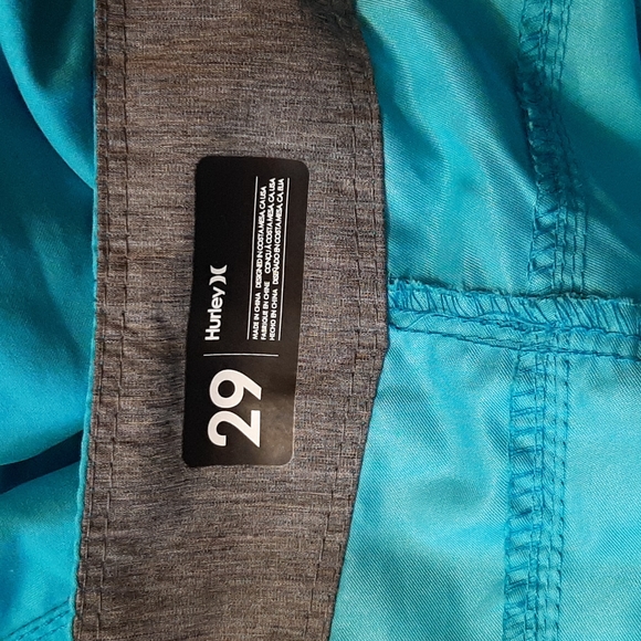 Hurley men's turquoise board shorts Size 29 - Picture 7 of 7
